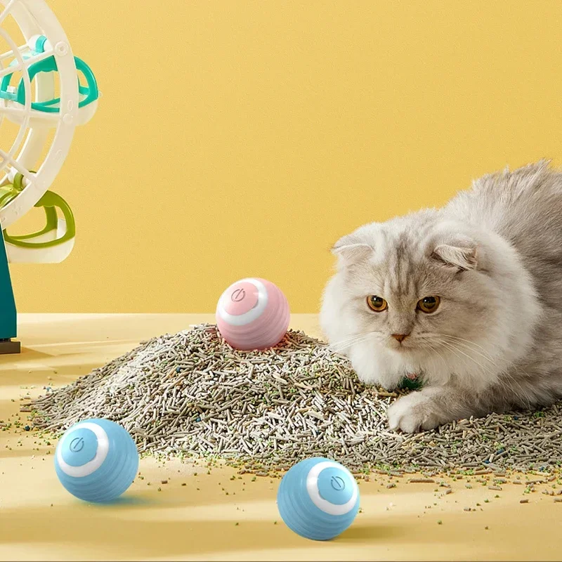 Spin Ball Things cat interactive ball toys for Cats Electric Interactive USB Charging Cat Ball Toy Cat and Dog Accessories Pet Supplies Home