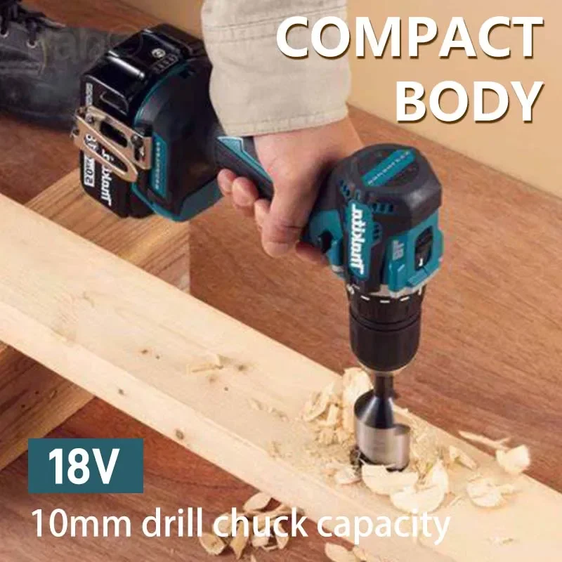 Makita DDF487 10mm Lithium battery 18V rechargeable brushless drill Electric screwdriver driver Wireless pistol drill 3