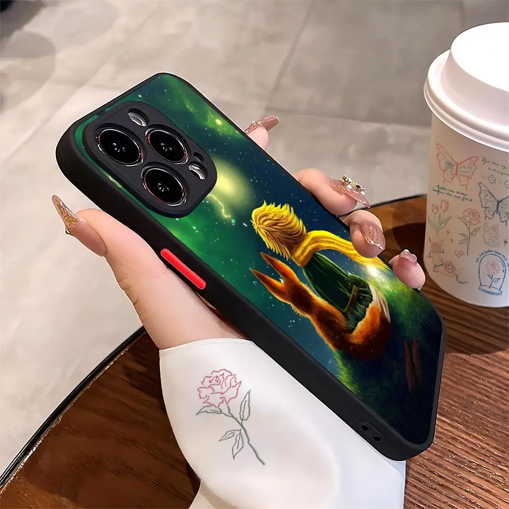 

Cartoon Little Prince Phone Case for iPhone 13 15ProMax 14 11 12 Pro Max Mini 8 7 Plus SE2020 XS Max X XR Matte Black Cover