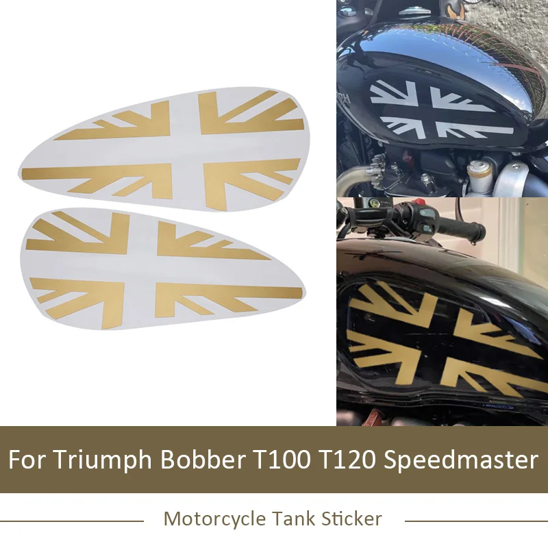 Fuel Tank Sticker Reflective Label Motorcycle Accessories Decals Decoration Logo For Triumph Bobber T100 T120 Speedmaster universal motorcycle retro anti slip tank pad fuel tank rubber stickers protector decal for triumph t100 harley honda cafe racer
