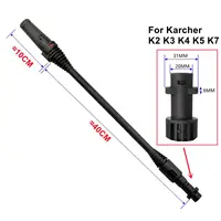 Car Wash Extension Wand For Karcher K2 K3 K4 K5 K6 K7 Wash Gun With Angle Adjustable & Turbo Nozzle Sprayer 2