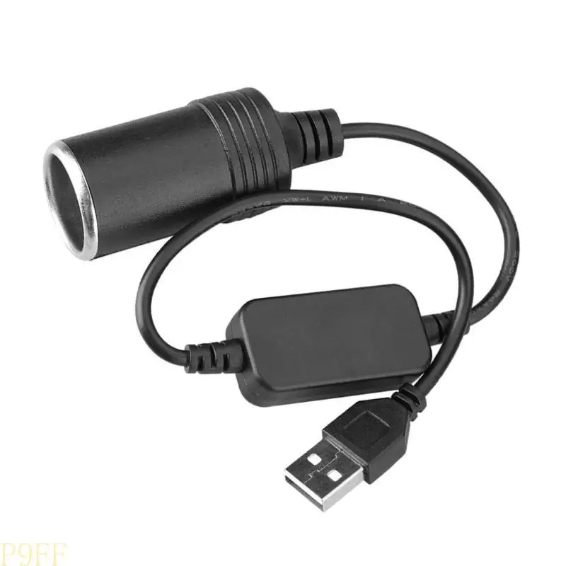 CS1W USB 5V 2.4A 12V 1A 자동차 담배 라이터 소켓 여성 스텝 업 케이블 인버터 변환기 라이터 운전 레코더