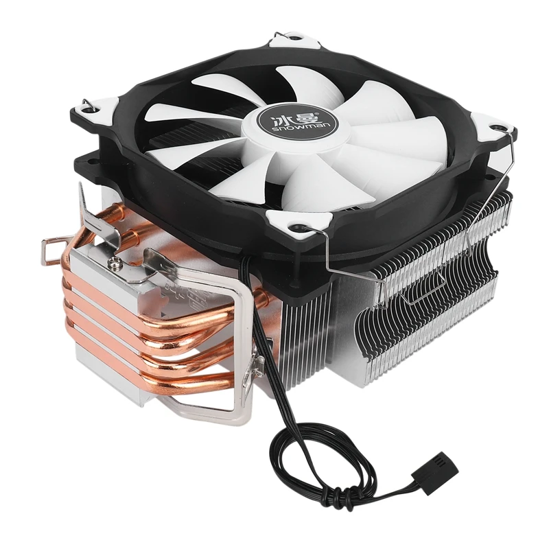 CPU Cooler SNOWMAN CPU Cooler Master 5 Direct Contact Heatpipes freeze Tower Cooling System CPU Cooling Fan with PWM Fans