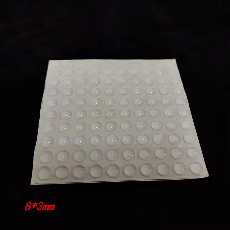 6-10mm*1.5-4mm 100pcs Self Adhesive Round Soft Silicone Rubber Bumpers Clear Black Anti Slip Shock Absorber Feet Pads Damper