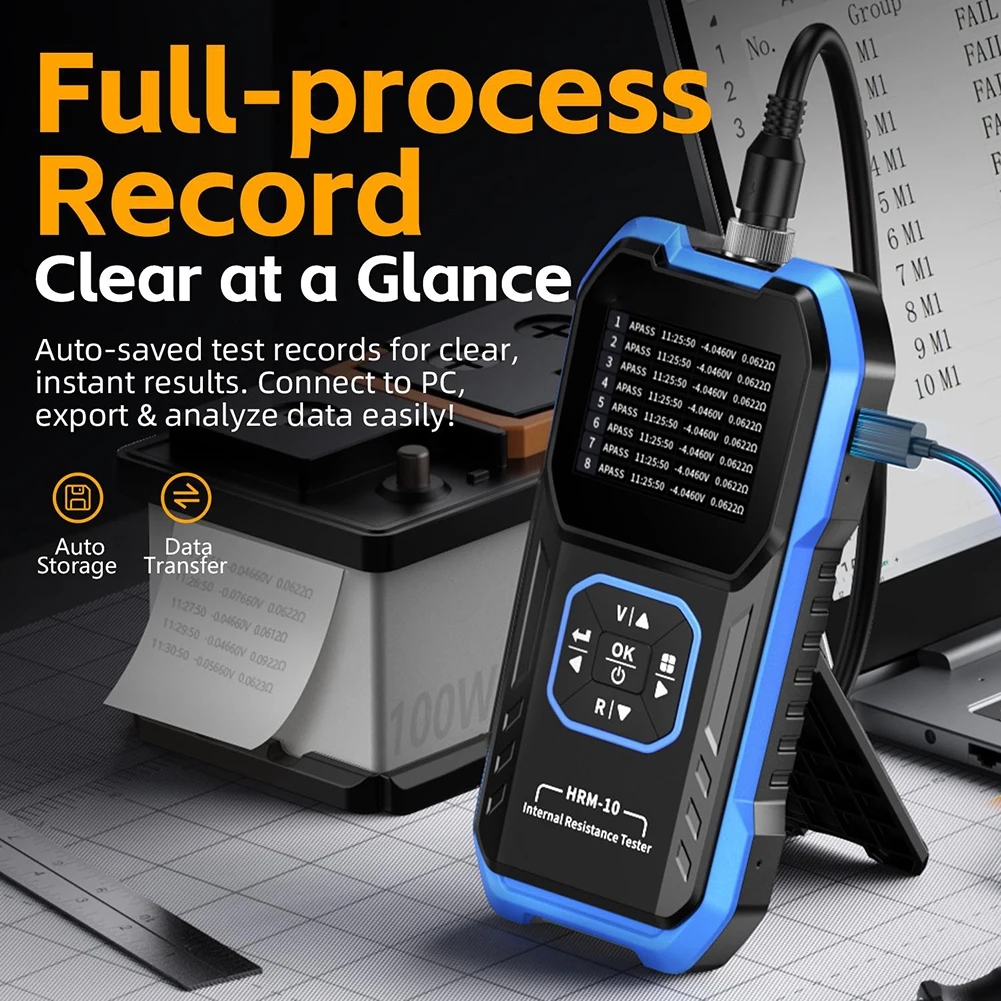 Description Picture 2 of itemFor FNIRSI HRM-10 Battery Voltage Internal Resistance Tester High-precisio Test Meters Set Full-process Recording Data Retention