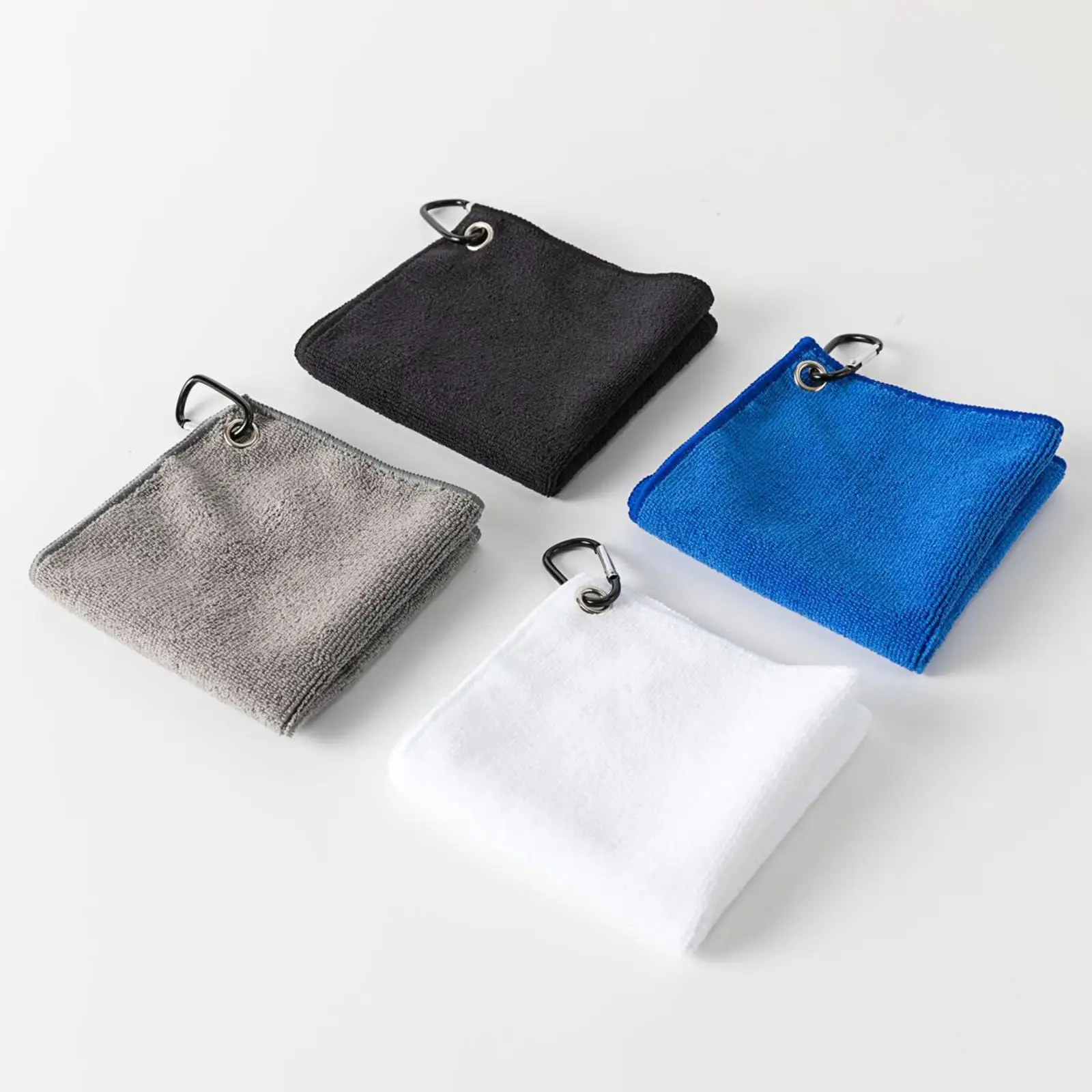 Golf Club Towel Golf Ball Cleaning Towel with Carabiner Clip Training Aid Golf Accessories Wiping Cloth for Outdoor Sport Gym