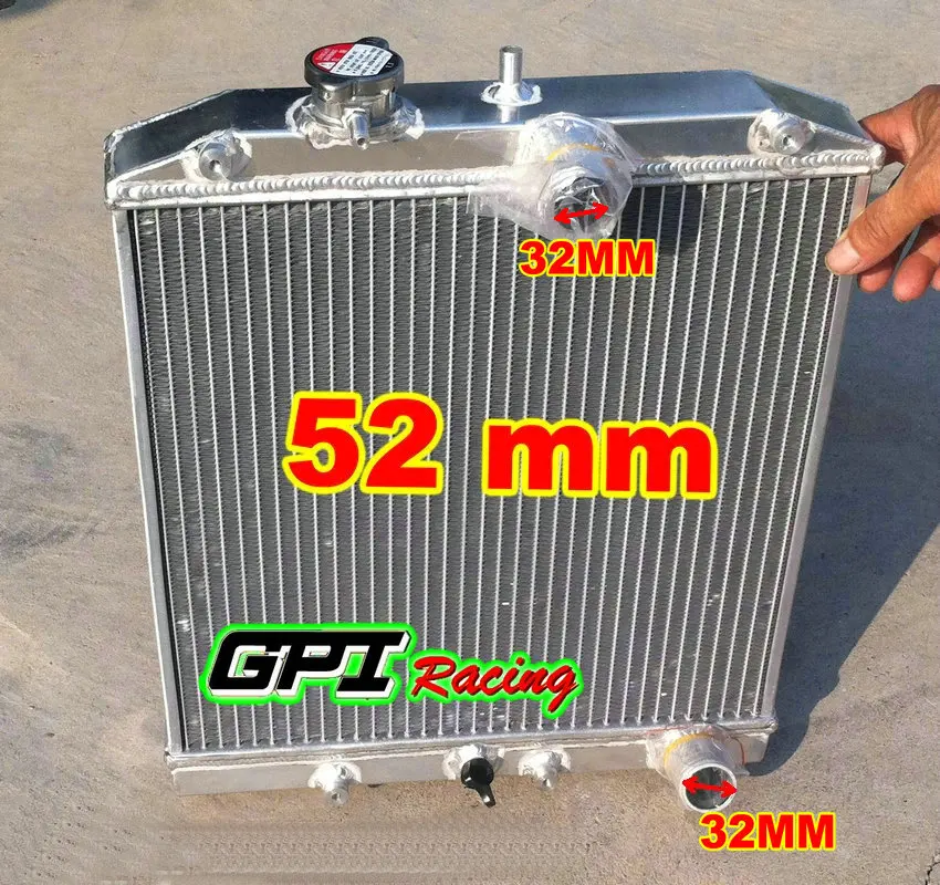 4ROW Aluminum Radiator 1992-2000 FOR Honda Civic CRX DEL SOL EK EG D15 D16 B16 B18 + FAN Shroud 93 94 95 96 97 32mm Pipe