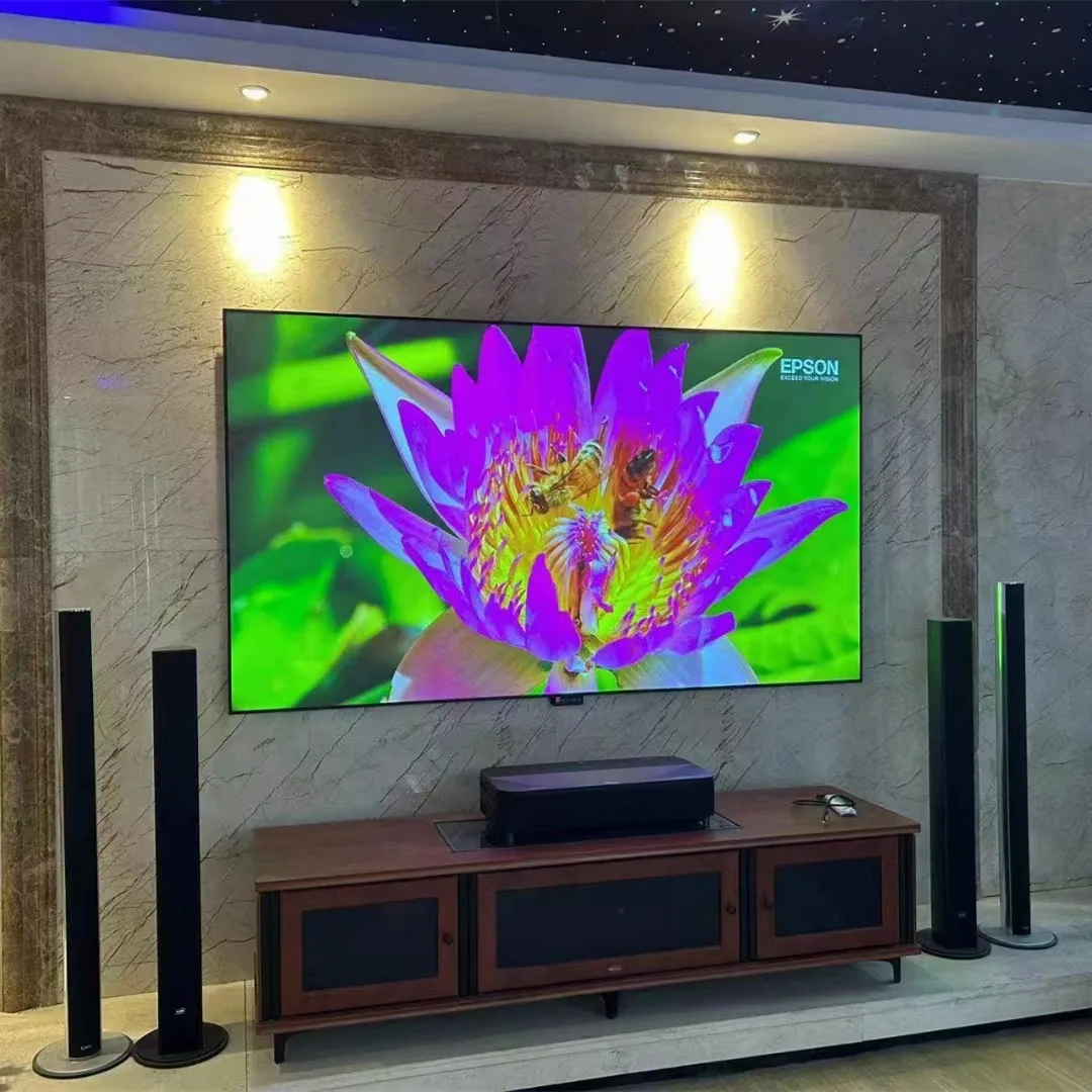 ALR Ambient Light Rejecting CLR PET Black Crystal Frame Projection Screen 30"-120" for All Ultra Short Throw UST Projector projector screen projection screen