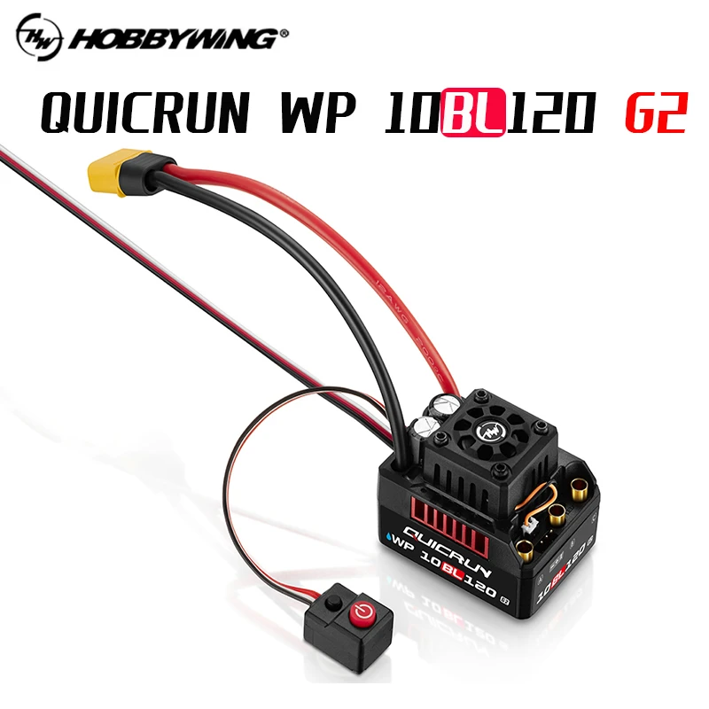 Hobbywing QUIRUN WP 10BL120 G2 120A IP67 Waterproof Brushless Speed ​​Controller ESC XT60 2-4SLipo For Car Toys 1/10 1/12 RC rc speed controller