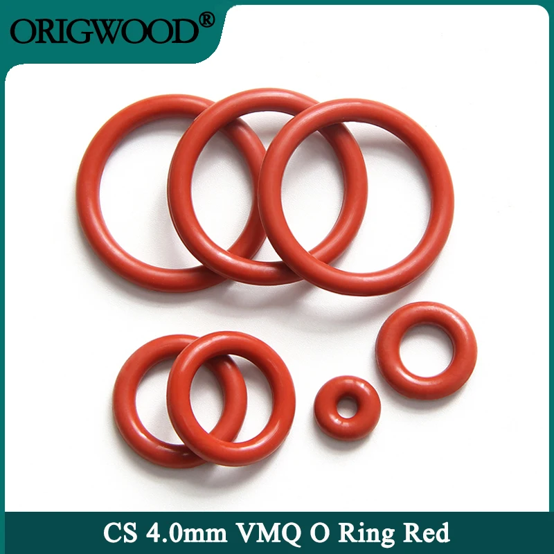 5 Stück Silikon O-Ring Set - VMQ Dichtungsringe 4mm Dicke Für Auto & Haushalt