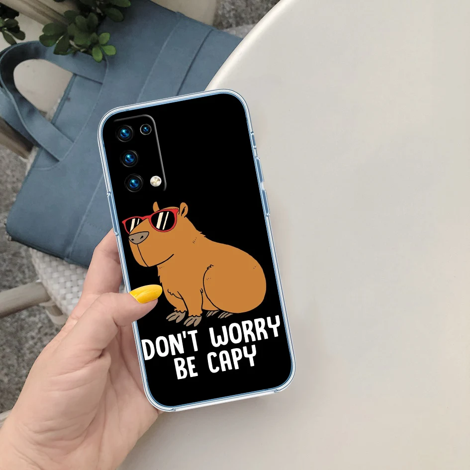 Cartoon Capybara Soft Shell Transparent Phone Case