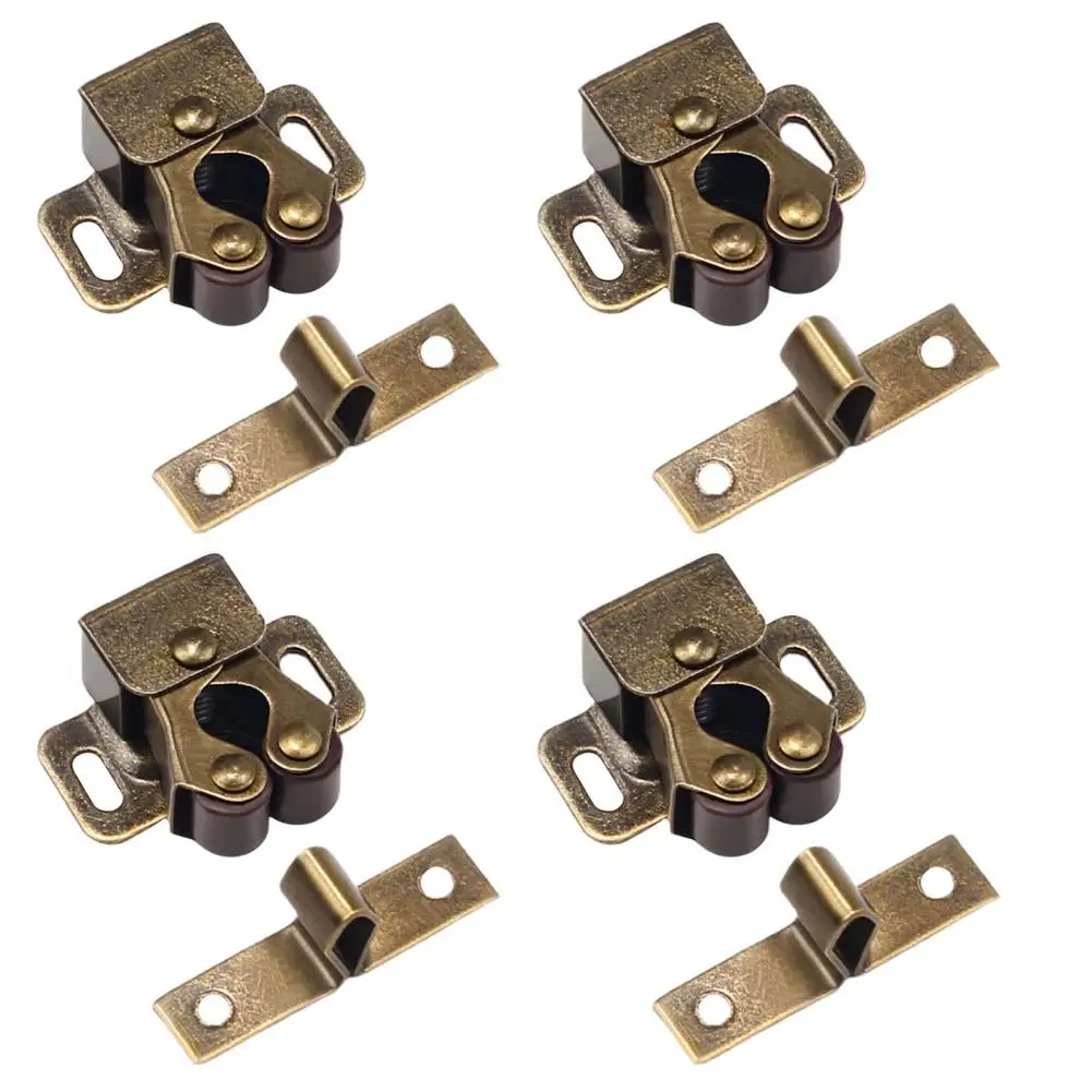 Hard Touch Beads Lock Door Hardware Door Bead Lock 0.88mm Thick Card Two-wheel Spring Buckle Catch Not Easy to Fade