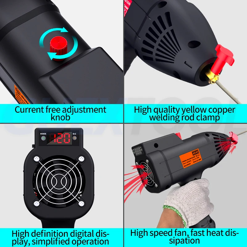 Smart Handheld Welder Digital Display 3000W Handheld IGBT Arc Welding Machine Automatic Digital Current Adjustment 220V