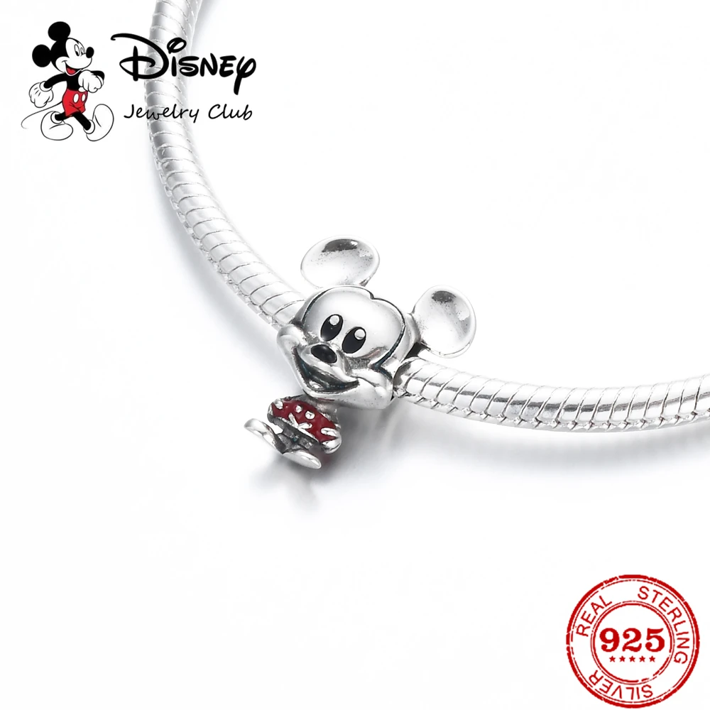 charm jewelry 925 Sterling Silver Mickey Minnie Vinnie Charm 925 Chain Beaded Fit Original Pandora Bracelet DIY Ladies Jewelry