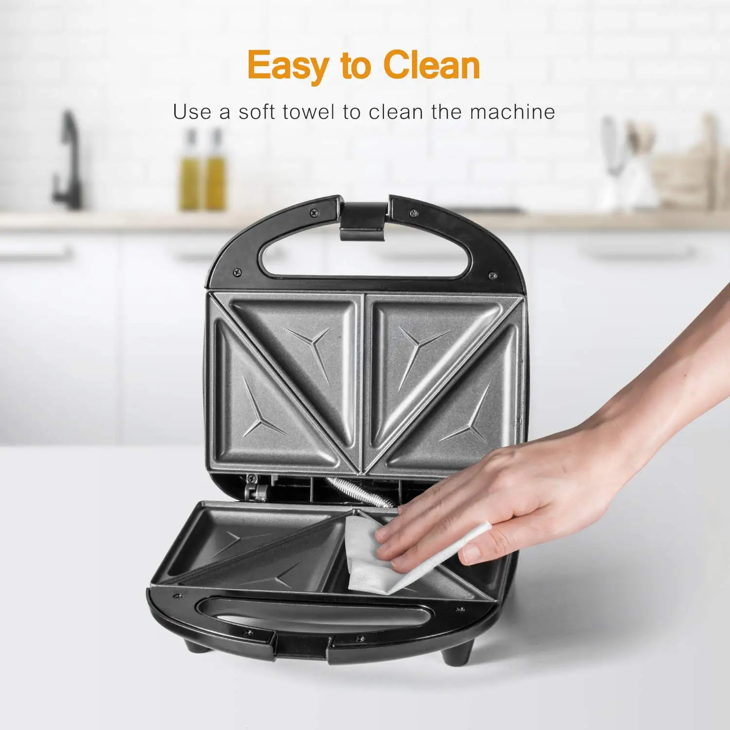  OSTBA Sandwich Maker 3-in-1 Waffle Iron, 750W Panini Press  Grill with 3 Detachable Non-stick Plates, LED Indicator Lights, Cool Touch  Handle, Easy to Clean: Home & Kitchen