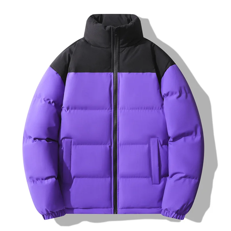 Men Padding Winter Cotton Padded Oversized Jackets Windproof Coat Parka Overcoat Brand Patchwork