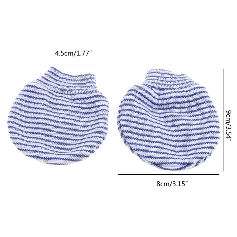 3Pair/set Simple Baby Knit Gloves Newborn Anti-eat Hand Anti-Grab Glove 6