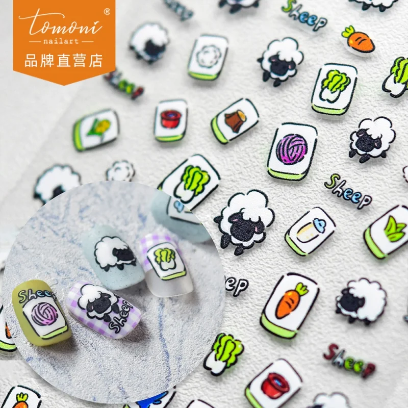 

[Meow.Sensei] Thin Tough Nail Stickers Hot Japanese Cute 2d Nail Sticker Baa Nail Ornament