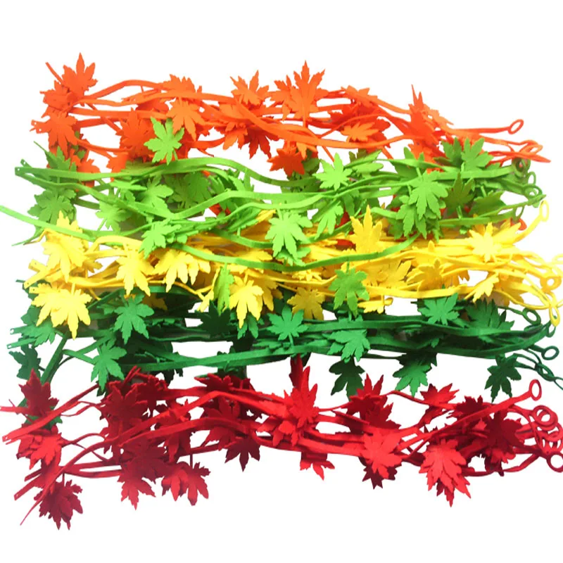 98cm 3 colors for Choose Green Orange Yellow Maples Leafs Stripe DIY Nonwoven Felt For Home Decoration Party Decor
