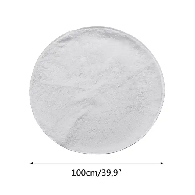 39inch White Round Soft Floor Mat Living Room Bedroom Carpet Children Anti-skid Playing Mat Soft Round Fluffy Rugs Carpets 2