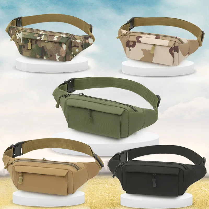 

Men's Waist Bag Tactical Pouch Men Shoulder Belt Bags Hip Sack Oxford Cloth Belly Waterproof Banana Male Fanny Pack for Phone