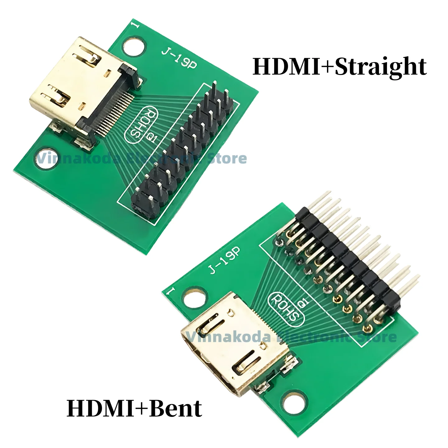 1/2/5PCS HDMI 19PIN 테스트 소켓 유형 A 19핀 커넥터 금도금 PCB 보드 핀 배열 커넥터 어댑터 테스트 보드