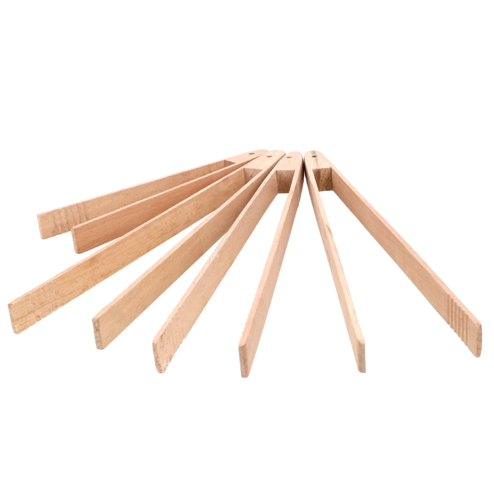 Cooking Baking Tools BBQ Grilling Tong Salad Bread Serving Tong Wooden Food Toast Tongs Dessert Sugar Ice Clip Kitchen Gadgets food tongs
