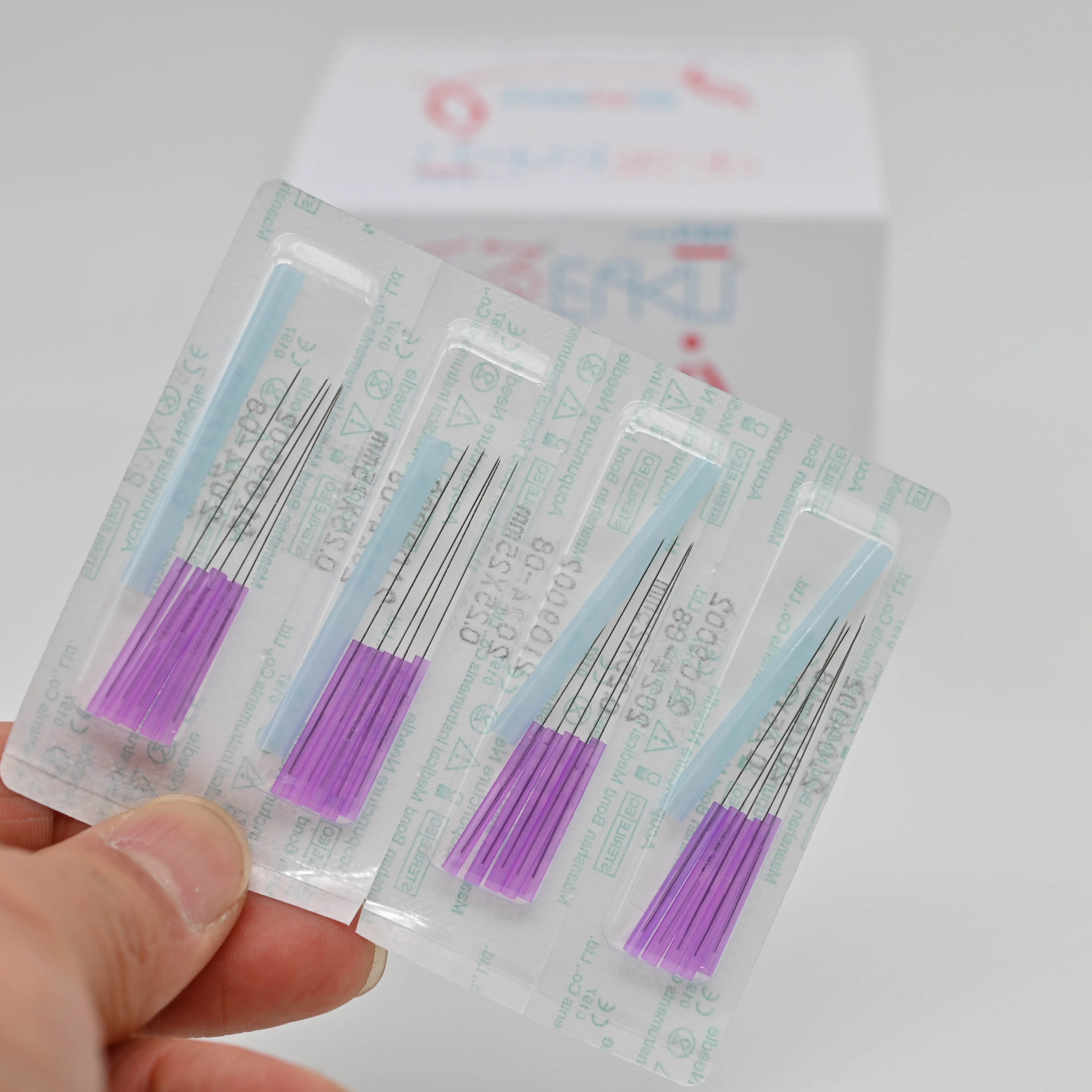 500 pcs plastic handle acupuncture needle disposable gasification needle abdomen 0.12/0.14/0.16mm