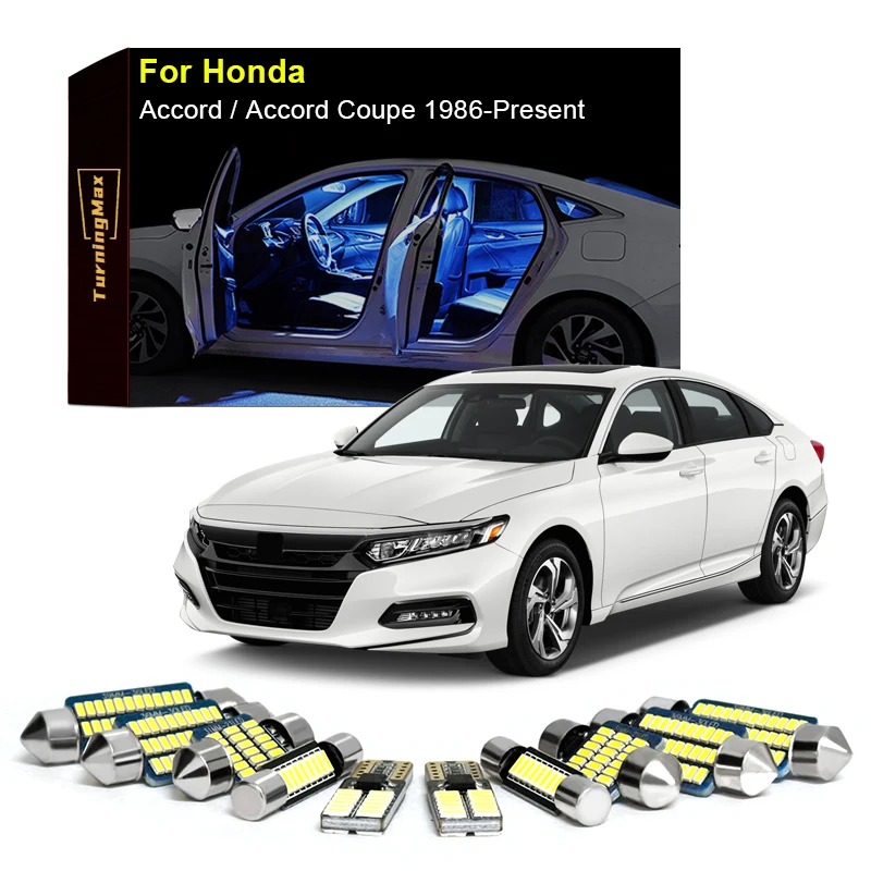 

Canbus Interior Lighting LED Bulbs Kit Package For Honda Accord Coupe 1986-Now Trunk Dome Map Lights Indoor Lamp Car Accessories