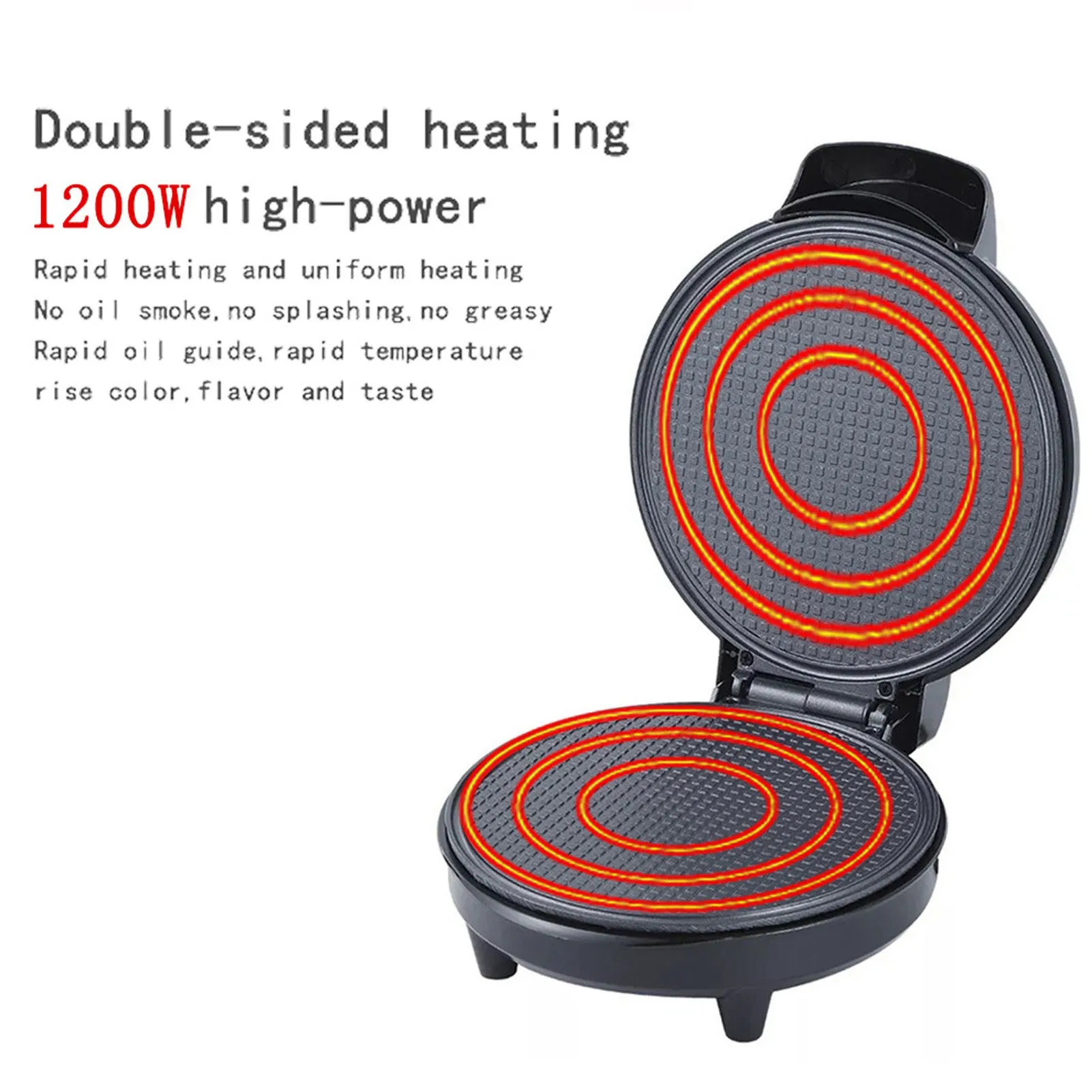 Waffle Cone and Bowl Maker 1200W Nonstick Ice Cream Cone Maker Machine for DIY Home Kitchen Holiday Parties Baking US Plug 110V 4