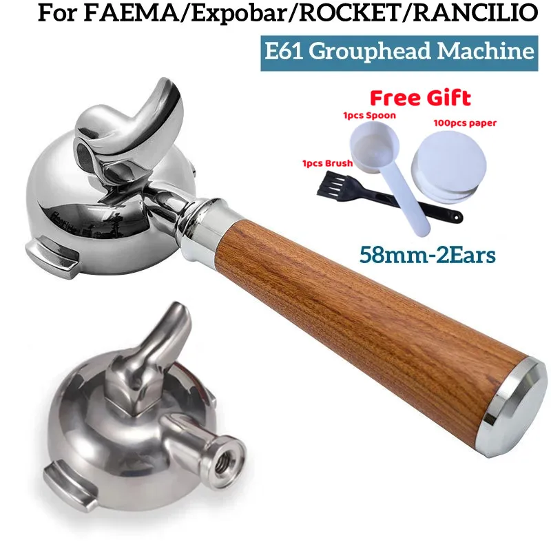 Per Faema Expobar Rocket Rancilio E61 Grouphead Macchine Per Caffè Espresso Beccuccio Portafiltro Senza Fondo 58Mm Portafiltro Per Caffè