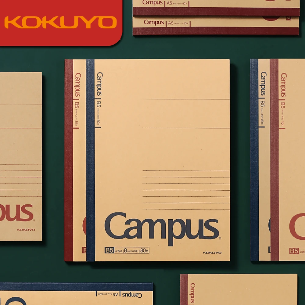 Japonês Kokuyo Estudante Notebook Campus Encadernação sem Fio Capa de Papel Kraft Livro Encadernado com Cola Retro Embellishment Diário Pcs - Imagem 3