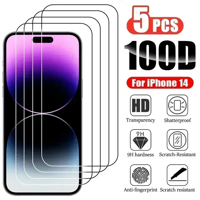 

Защитное стекло, закаленное стекло для iPhone 14, 13, 12, 11, 15 Pro Max, 12, 13, Mini, 14, 6, 7, 8 Plus, XR, XS, 13, 14 Pro, 4 шт.