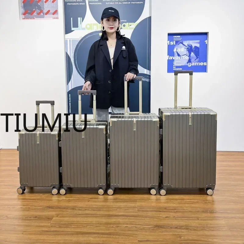 High Quality Luxury Luggage 20/22/24 Inch Large Capacity Suitcase Women's Carry-on Password Suitcase