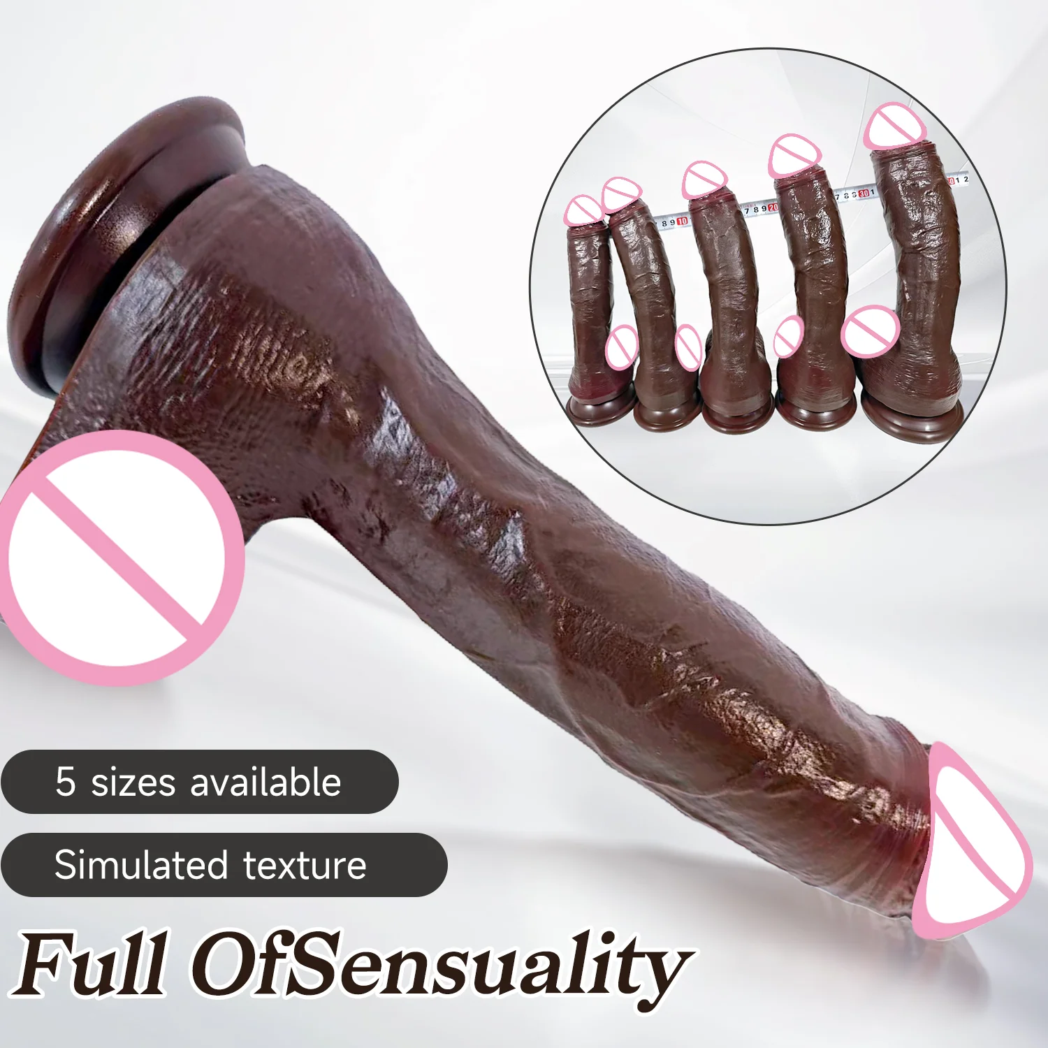 Realistischer langer Dildo, schwarzer Analplug mit Saugnapf, großer Penis, Buttplug, langer Schwanz, Sexspielzeug für Frauen, Männer, Phallus-Analdilatator 1
