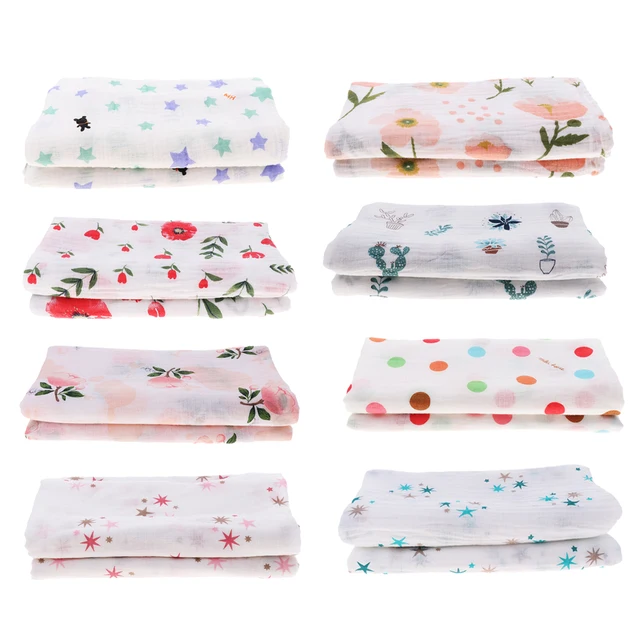 Infant Baby Muslin Swaddle Soft Sleeping Blanket Wrap Bath Towel Swaddle Blanket 3