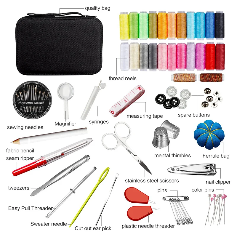 Sewing Kit for Adults,200-Piece Set of High-Quality Sewing Supplies, 41 XL  Spools,Portable Sewing Accessories for Beginners,Travelers, Household and  DIY 