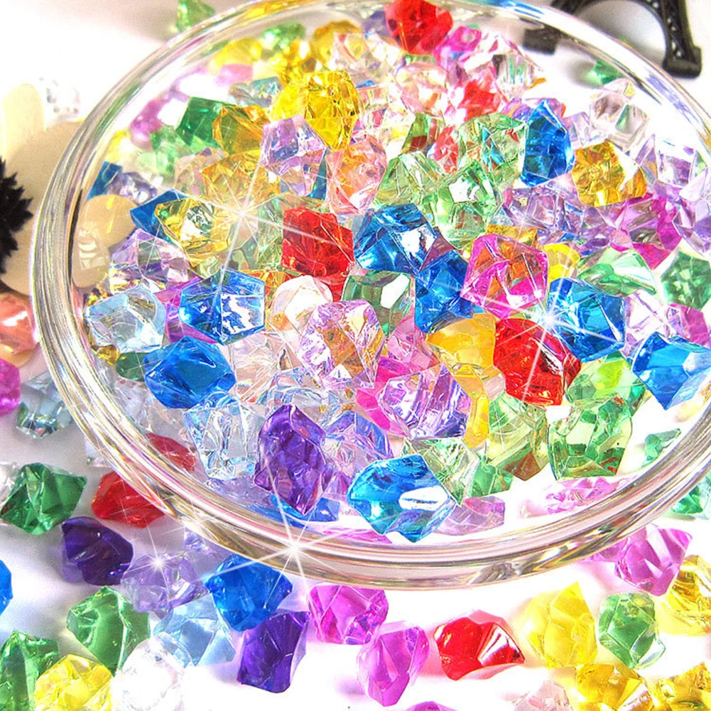 Plastic Gems Ice Grains Colorful Mini-Stones Jewels Acrylic