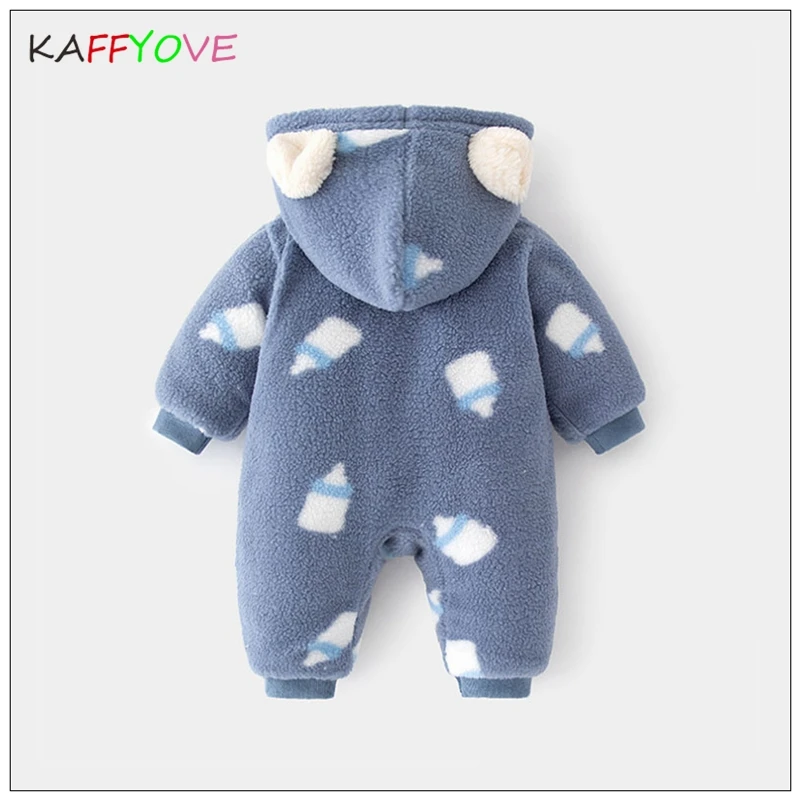 Winter Baby Coat Hooded Thick 100% Cotton Warm Infant 0-12m Birthday Xmas Kids Jumpsuit Romper Boy Girl Overalls Toddler Coats