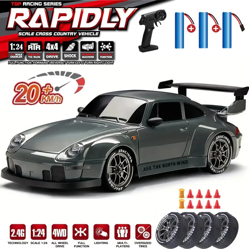 Voiture RC 4x4 Tout Terrain 2.4GHz - Lot 1B/2B/3B Boîte