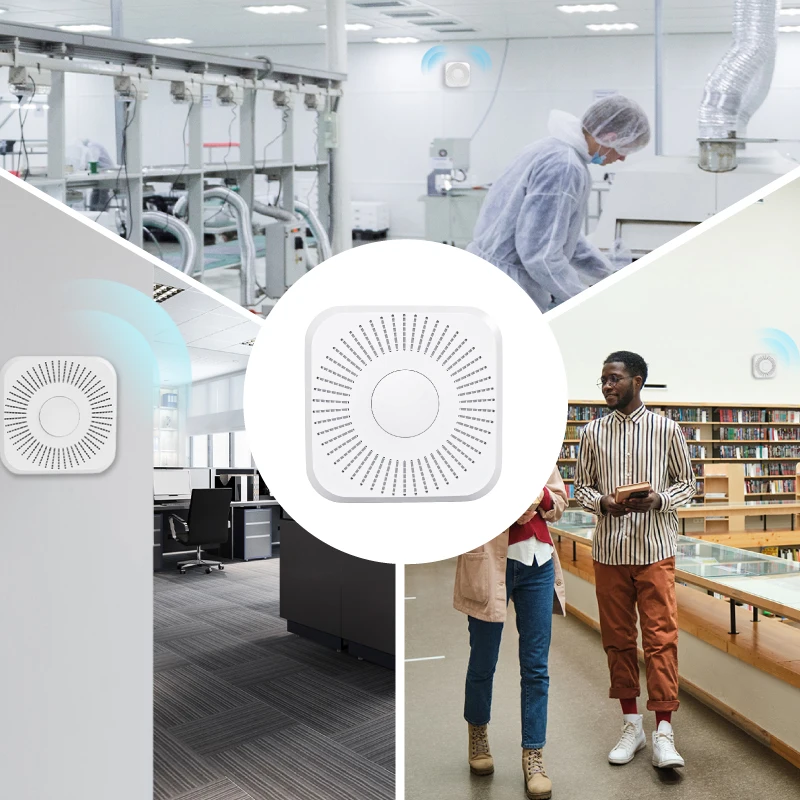 Hcho Tvoc Pm2.5 Detector Carbon Dioxide Co2 Monitor Humility Temperature Sensors Lora Lorawan Air Quality Environmental Sensors