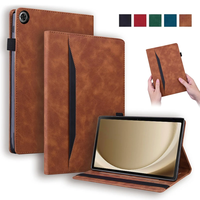 Carteira Luxuosa do Couro do Plutônio para a Aba da Galáxia de Samsung Tampa Tabuleta Funda sm X210 X215 X216 11 a9 Mais