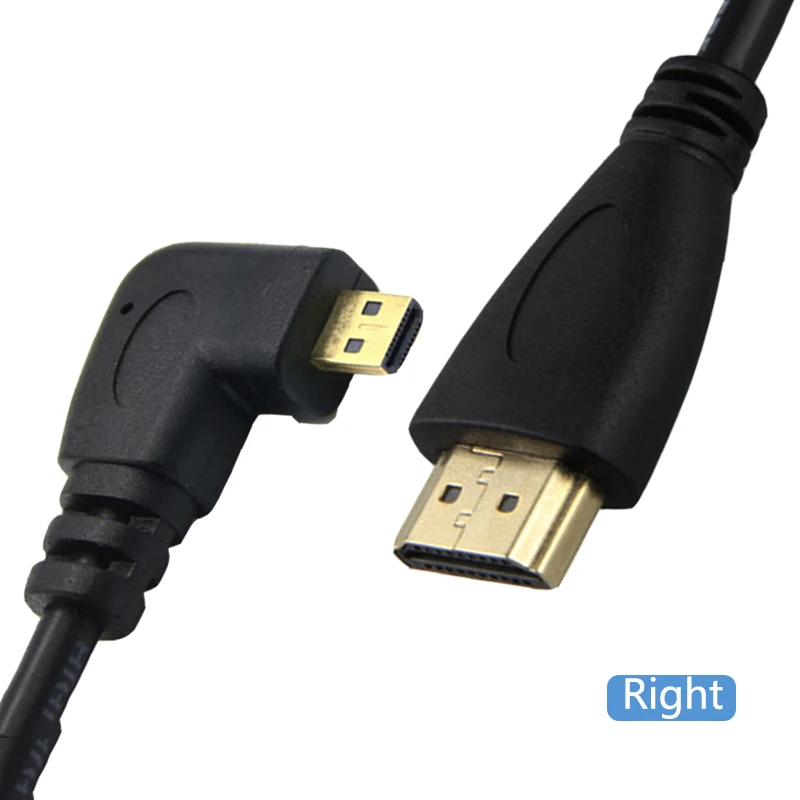 Cavo da Micro HDMI a HDMI maschio V1.4, angolo sinistro