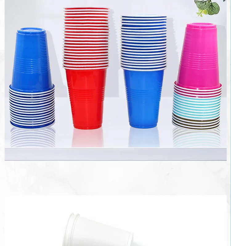 16-Ounce Plastic Party Cups in Blue (50 Pack) - Disposable Plastic