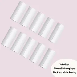 Thermal Printing Paper for Kids' Instant Photo Cameras - Black and White (10 Rolls Paper)