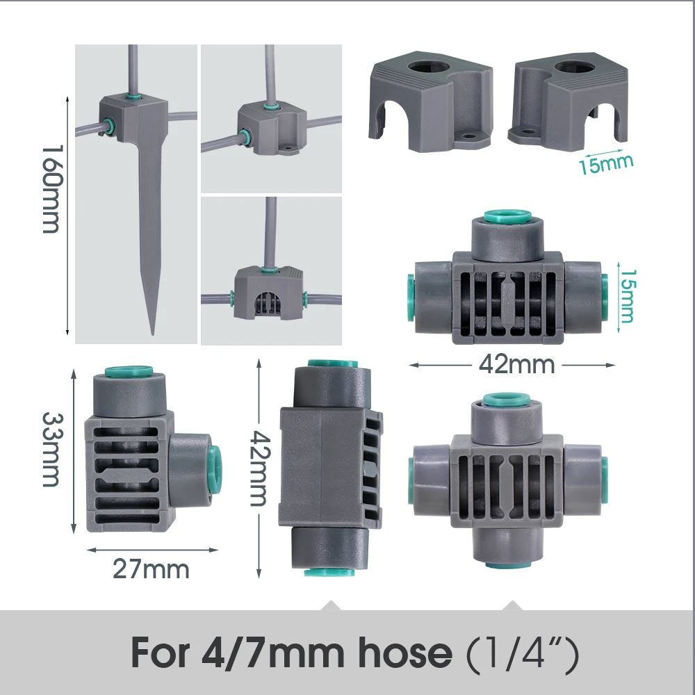 20-50CM 360° Suppleness Hose Fogging Brass Nozzle Adjustable Cooling Irrigation Landscaping Humidification Sprinkler for Gardens