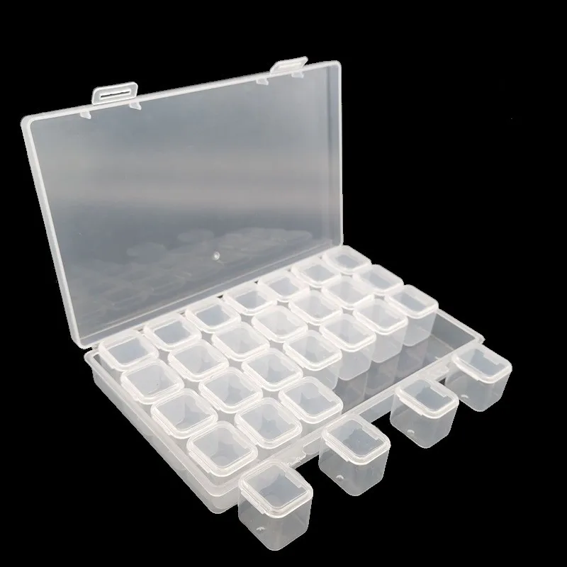 56 Grid Plastic Craft Organizer Case - Adjustable Compartments For Jewelry, Beads & Art Supplies