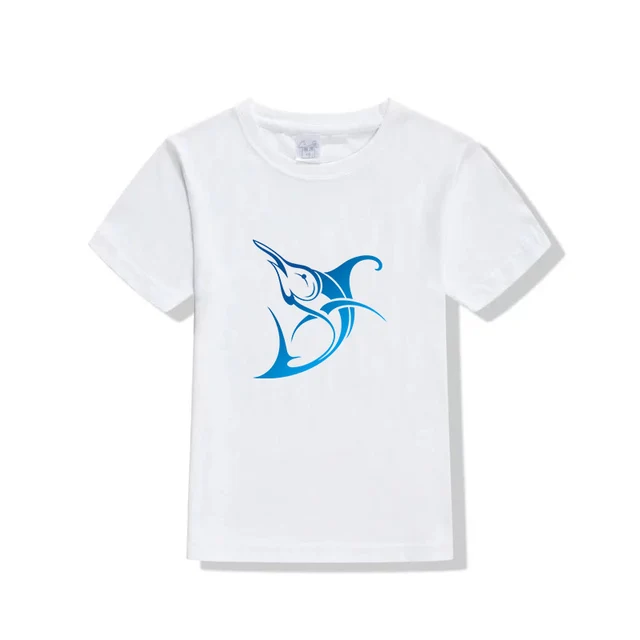 Funny Fish Heat Transfer Stickers For Children Iron On T-shirts