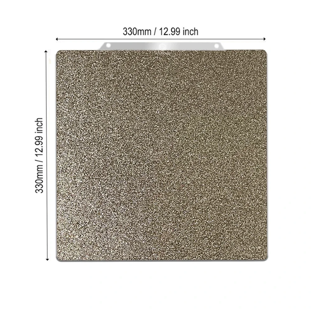 Enhanced Double-Sided Textured PEI Build Plate - 330x330mm Spring Steel Sheet
