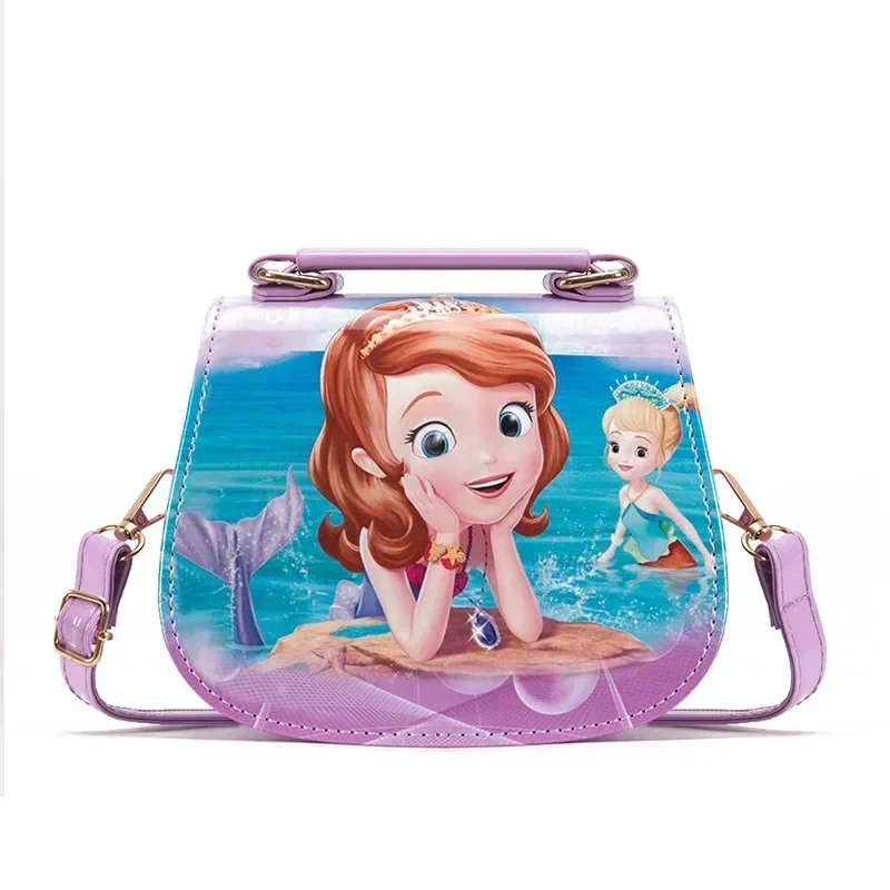 

Disney Frozen 2 Elsa Anna princess children's toys shoulder bag girl Sofia princess baby handbag kid fashion shopping bag gift